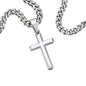 BONUS DAD - True Bond, Father & Son - Artisan Cross on Cuban Chain Necklace