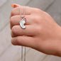 Mommy To Be - Lots of Love, From Your Tummy - Custom Baby Feet Necklace with Birthstone
