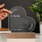 To My Wife | Love Illuminated Acrylic Heart Plaque with LED