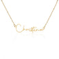 To My Beautiful Daughter, Love Mom - Signature Style Name Necklace