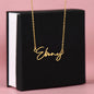To My Beautiful Daughter, Love Mom - Signature Style Name Necklace