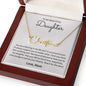 To My Beautiful Daughter, Love Mom - Signature Style Name Necklace