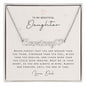 To My Beautiful Daughter, Love Dad - Heart Name Necklace