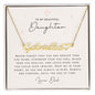 To My Beautiful Daughter, Love Dad - Heart Name Necklace
